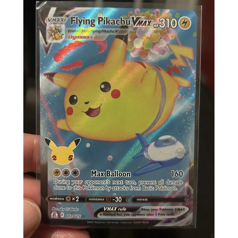 NM! Pokemon Celebrations 25th Anniversary Pikachu VMAX V Full Art Card Lot 3pc